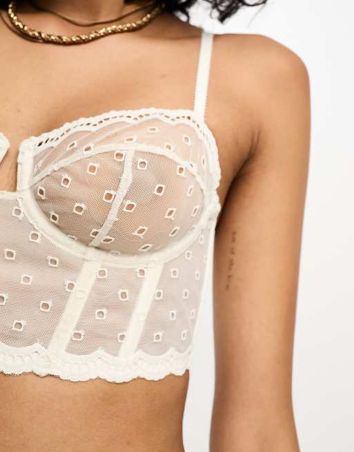 Lace Bustier Bra - Beige - Underwire - & Other Stories