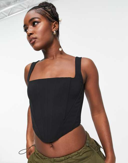  Other Stories bustier top in black