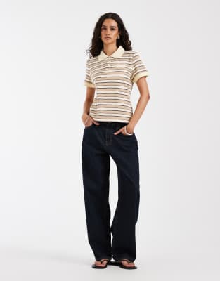 & Other Stories Button Down Collar T-shirt In Multi