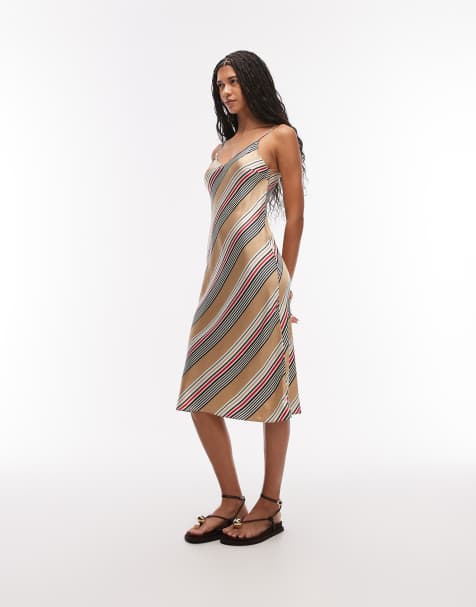 & Other Stories cami dress in beige stripe - view 1