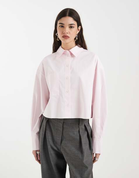 & Other Stories - Camicia corta squadrata rosa - view 1