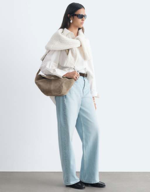 & Other Stories - camisa oversize de algodón puro blanca con bolsillo, 3 de 5