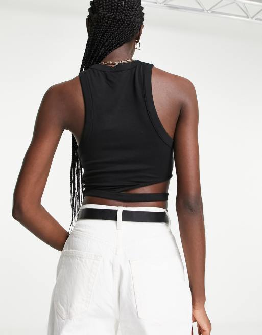 & Other Stories - Canotta corta nera con cut-out, 4 di 4