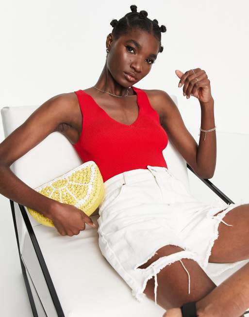 & Other Stories - Canotta in maglia rossa