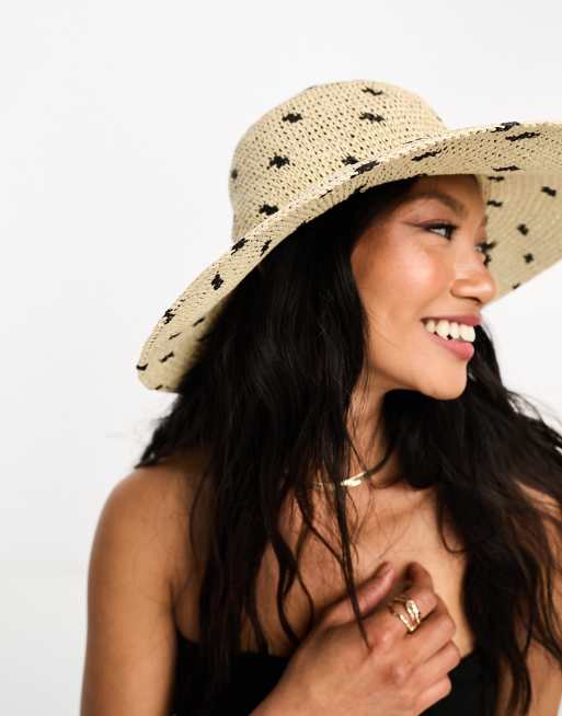 & Other Stories - Cappello di paglia beige a pallini