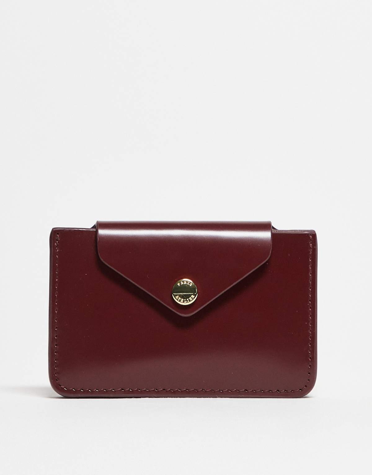 & Other Stories card holder with flap in burgundy