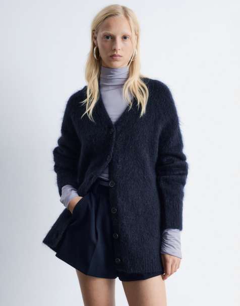 & Other Stories - Cardigan blu scuro in misto lana con bottoni - view 1