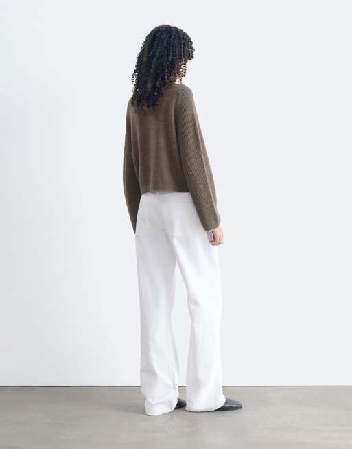 & Other Stories cardigan i beige i bomulds- og uldblanding, 4 af 5
