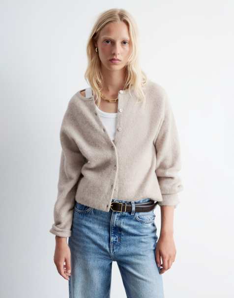 & Other Stories - Cardigan in misto lana e alpaca color talpa chiaro con bottoni - view 1