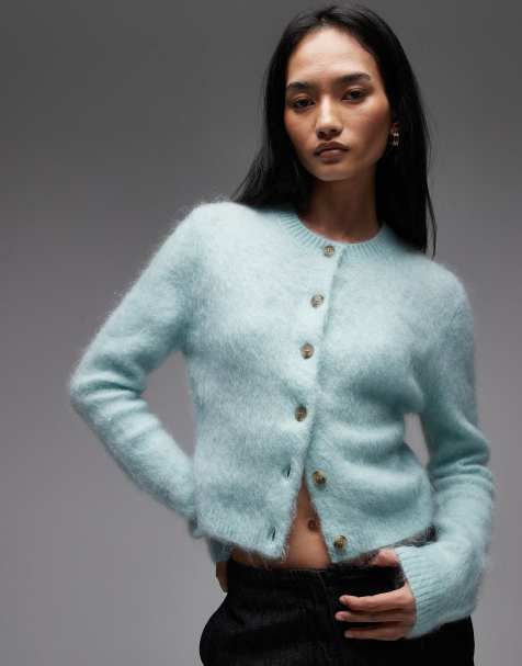 & Other Stories - Cardigan in misto lana e mohair color blu turchese - view 1