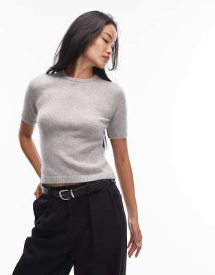 & Other Stories Cashmere Fine Knit Top In Gray