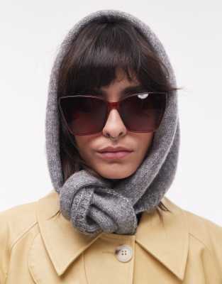 & Other Stories - Cat-Eye-Sonnenbrille mit Oversize-Gestell in Braun, exklusiv bei ASOS