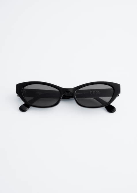 & Other Stories cat eye sunglasses in black - view 1