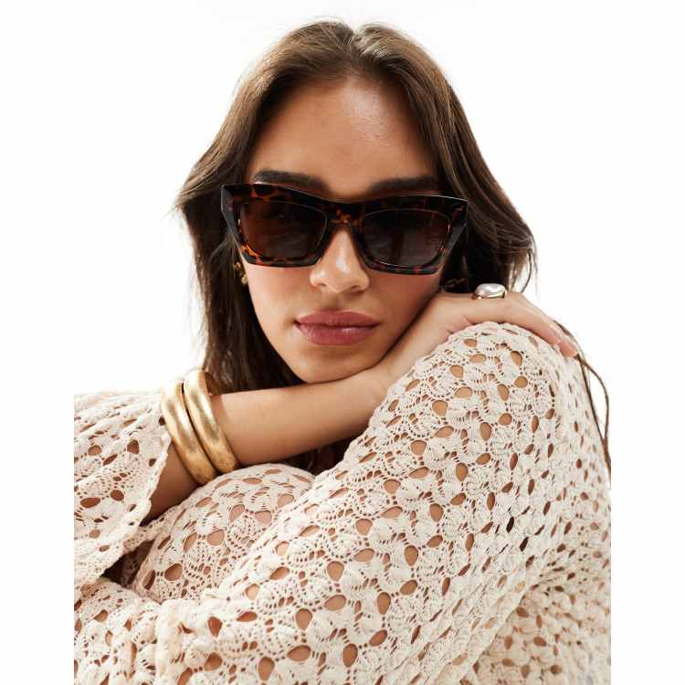 & Other Stories cat eye sunglasses in dark tortoise shell | ASOS display picture 3