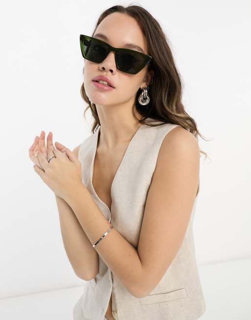 Angular cat eye sunglasses and hot sale other stories