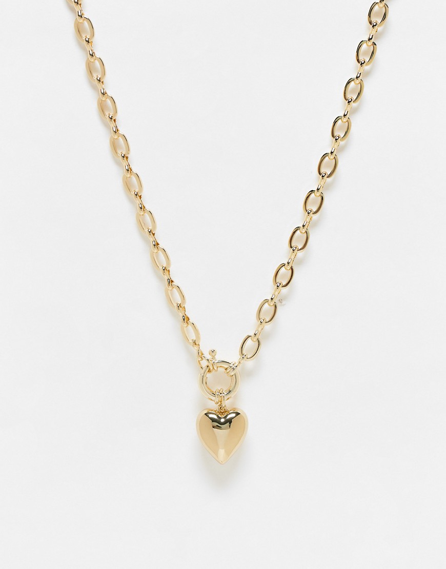 & Other Stories chain necklace with heart pendant in gold