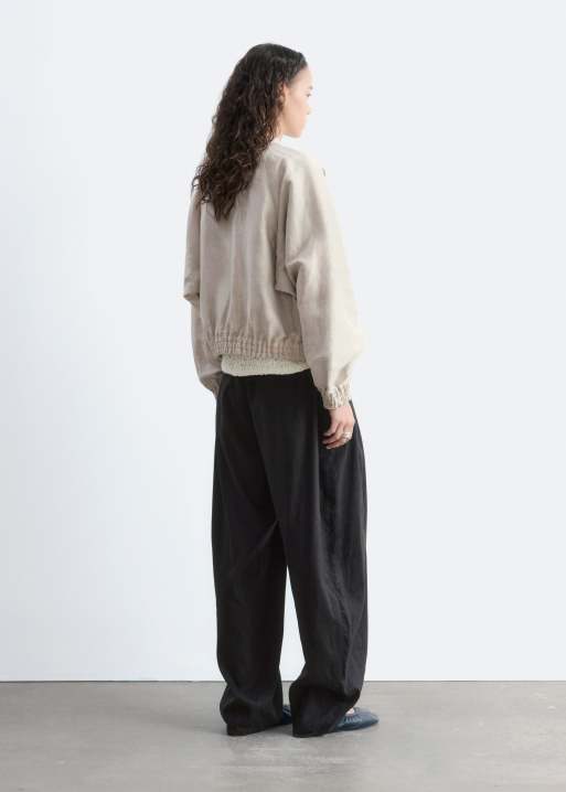 & Other Stories - Chaqueta bomber blanco hueso de satén mate, 3 de 5