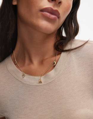 & Other Stories Charm Necklace In Gold