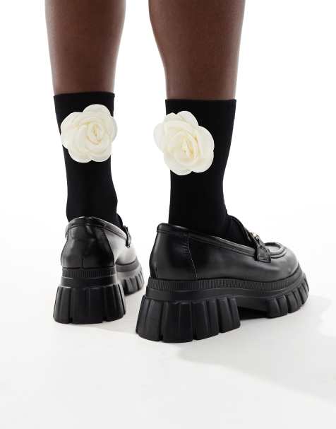& Other Stories - Chaussettes avec fleur - Noir - view 1