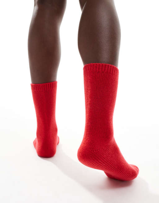 & Other Stories - Chaussettes en laine de qualité supérieure - Rouge, 3 de 4