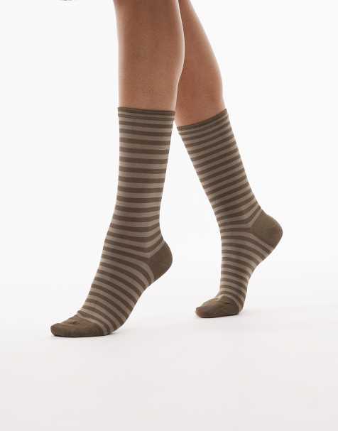 & Other Stories - Chaussettes rayées - Vert multicolore - view 1