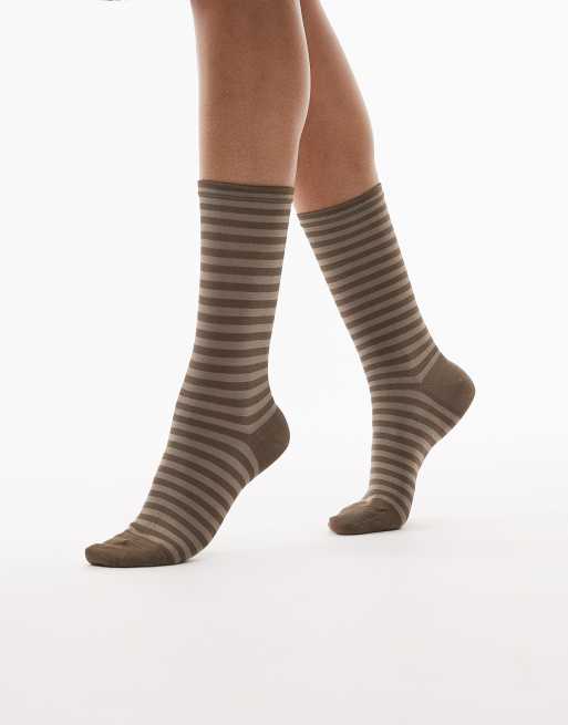 & Other Stories - Chaussettes rayées - Vert multicolore