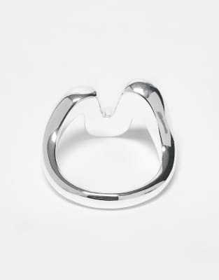& Other Stories Chunky Abstract Ring In Silver