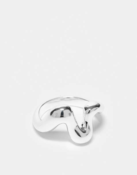 & Other Stories chunky abstract ring in sliver - view 1