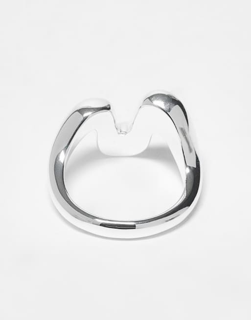 & Other Stories - Chunky abstracte ring in zilver, 2 van 3
