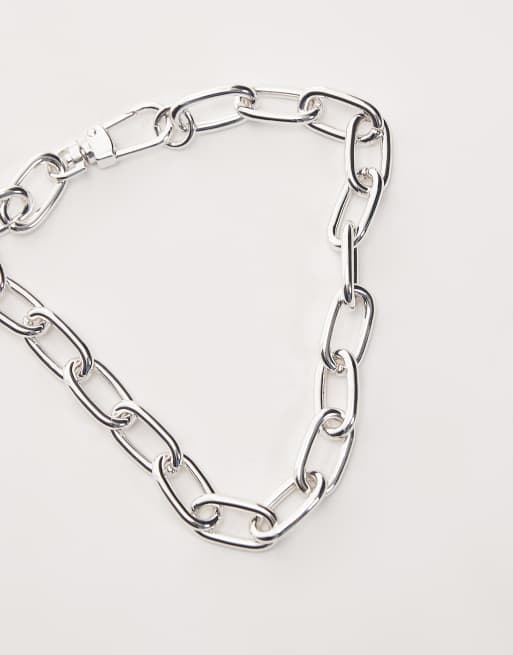 & Other Stories chunky chain necklace in silver, 3 of 3