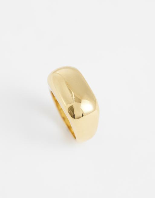 & Other Stories - Chunky rechthoekige ring in goud, 3 van 3