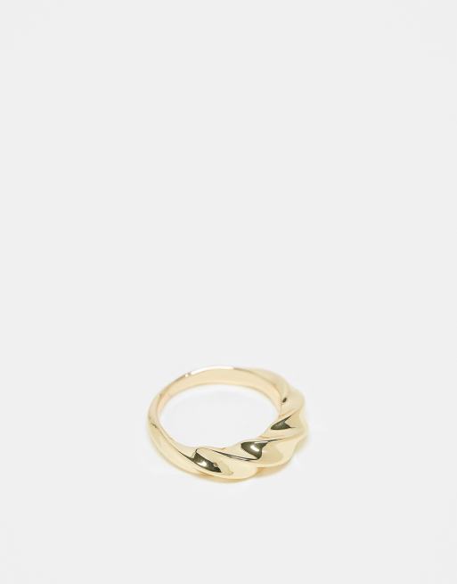 & Other Stories chunky twist ring in gold