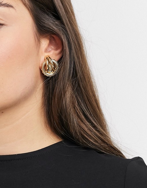 & Other Stories clip on earrings in gold