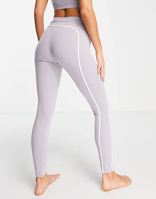  & Other Stories co-ord colour block recycled polyester  yoga leggings in lilac 