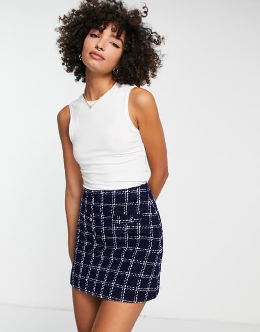 Dogtooth wool outlet skirt