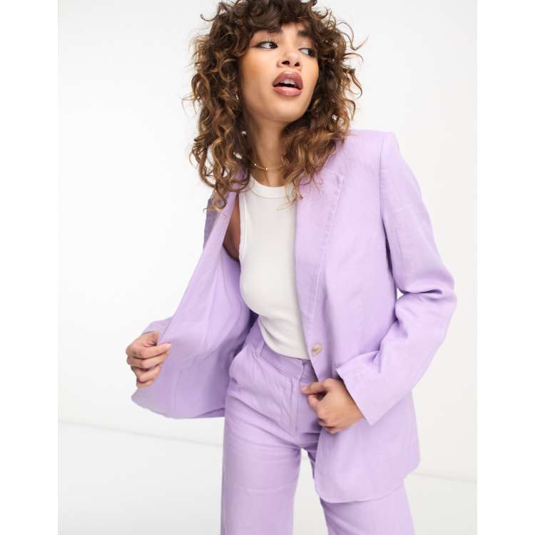 & Other Stories co-ord linen blazer in lilac | ASOS