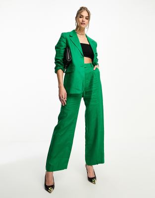 & Other Stories & Other Stories co-ord linen trousers in green