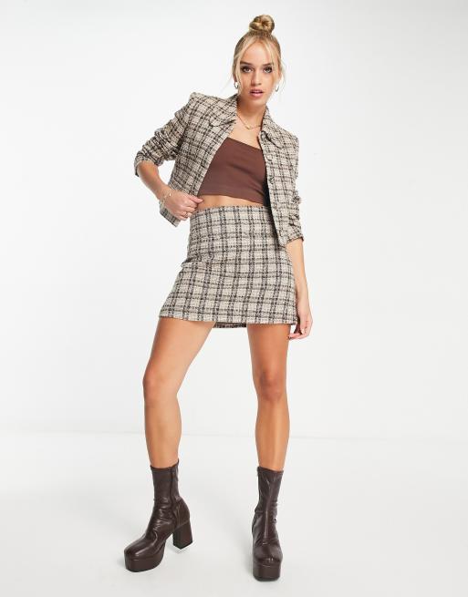 & Other Stories co-ord tweed mini skirt in check print | ASOS