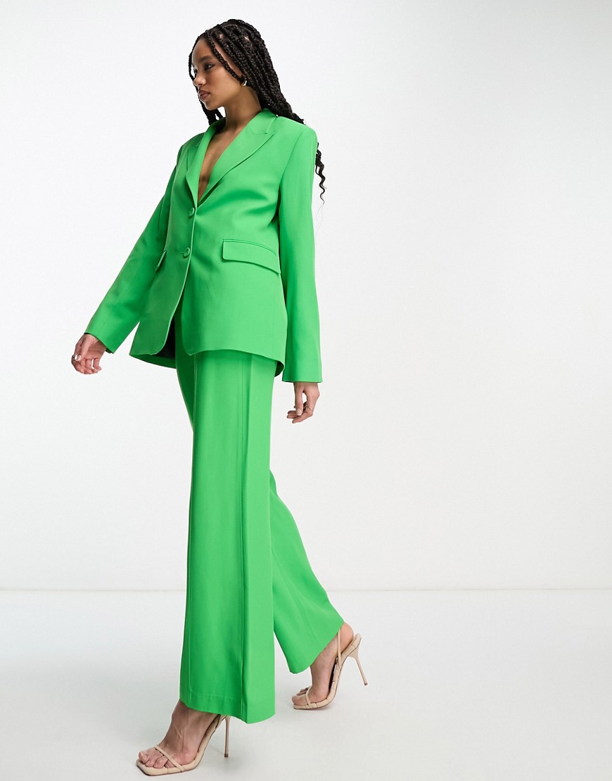 & Other Stories co-ord wool blend tailored trousers in bright green