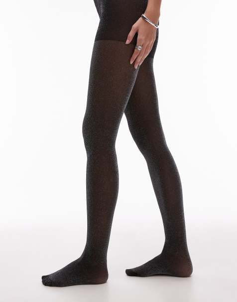 & Other Stories - Collants à paillettes - Noir - view 1
