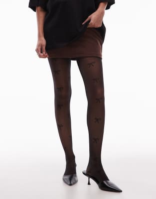 & Other Stories - Collants transparents à motif nauds - Noir
