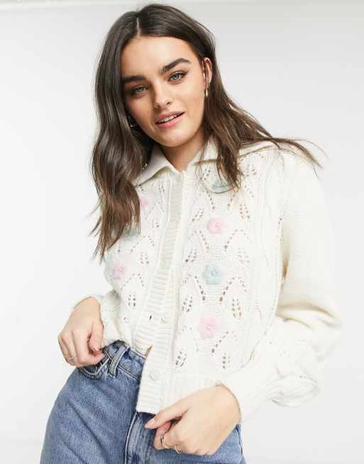 Off white outlet floral sweater