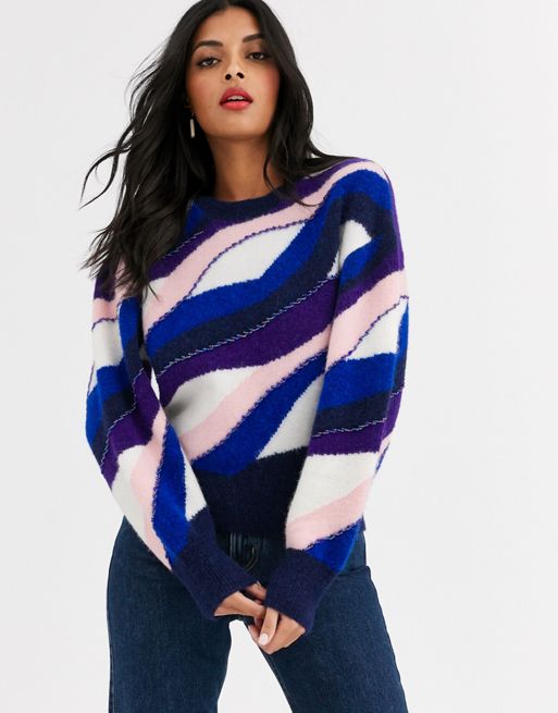 & Other Stories color block stripe sweater in multi | ASOS