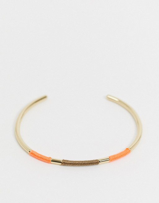 & Other Stories colour block cuff in gold