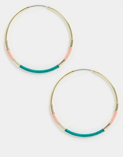 & Other Stories colour block hoop earrings in gold