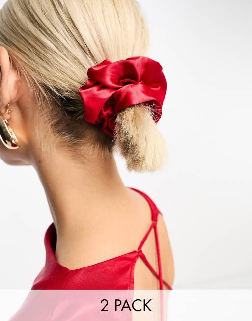 & Other Stories - Confezione da 2 elastici per capelli rosa e rosso