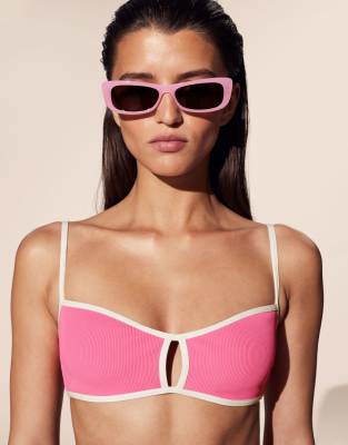 & Other Stories Contrast Bandeau Bikini Top