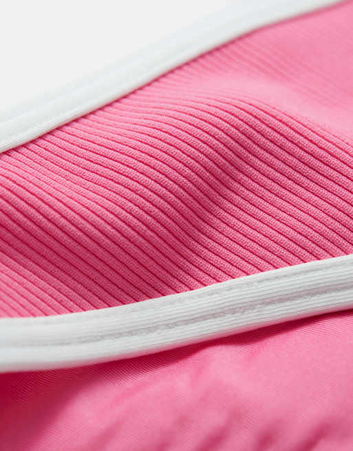 & Other Stories contrast bikini bottoms in pink rib knit, 2 of 2