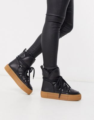 & other stories lace up leather boots