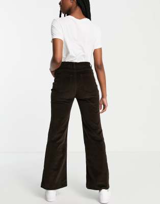 dark brown flare pants